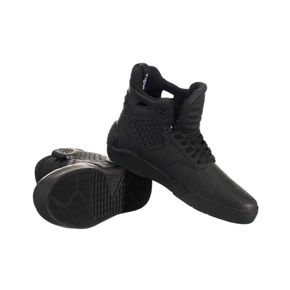 Baskets Montantes Supra SkyTop IV Noir Black/Black-Black Femme | XTY-24913516